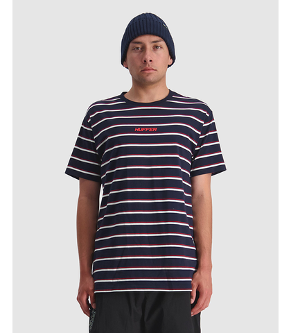 HUFFER MENS FAIRVIEW SPEZIAL TEE - NAVY / WHITE