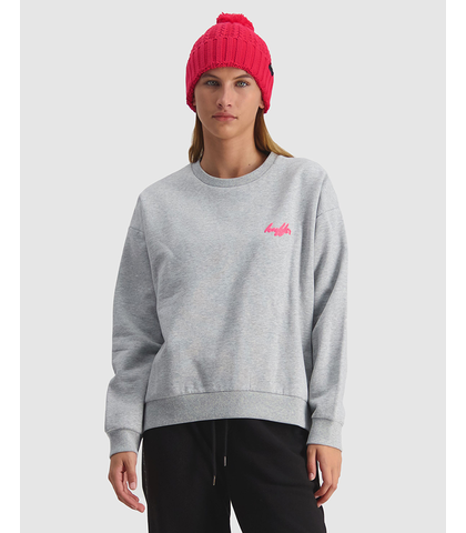 HUFFER LADIES LILA SLOUCH CREW - GREY MARLE