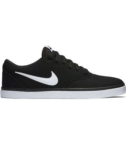 NIKE SB CHECK SOLAR SHOE CANVAS - 001 BLACK/WHITE