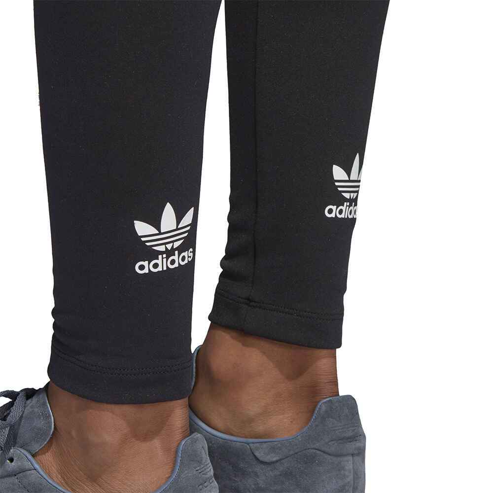 ADIDAS LADIES TREFOIL TIGHTS - BLACK - Womens-Bottoms : Sequence Surf Shop  - ADIDAS S18