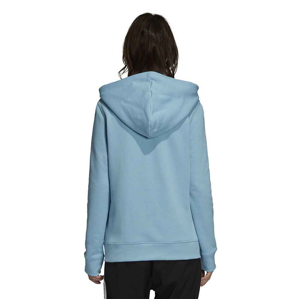 Adidas trefoil hoodie clear blue online