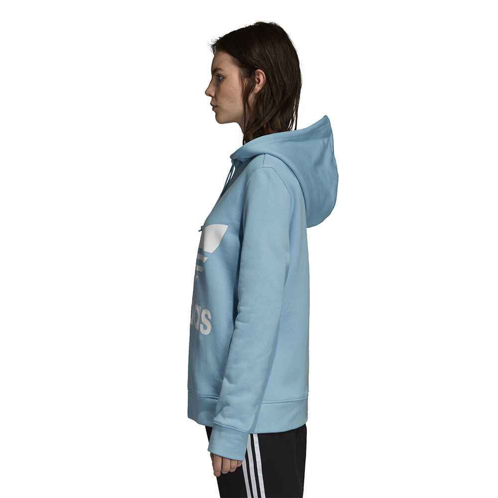 Adidas trefoil store hoodie clear blue