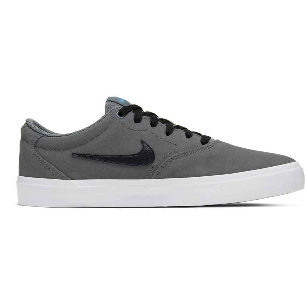 NIKE SB CHARGE SUEDE SHOE SMOKE GREY BLACK WHITE Footwear