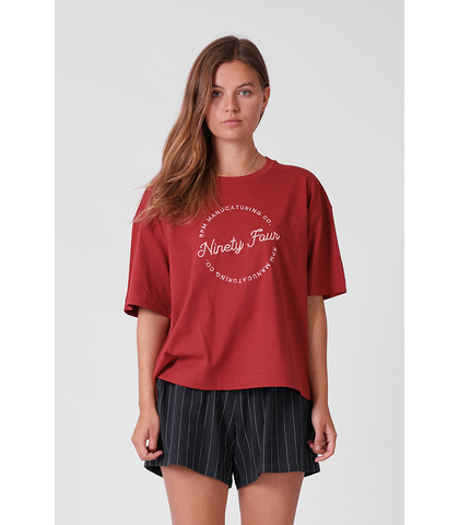 RPM LADIES BAGGY TEE - RUST