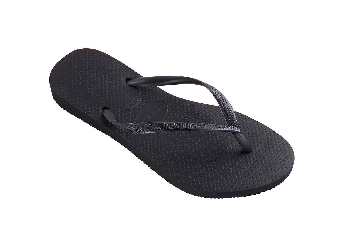 HAVAIANAS SLIM JANDAL BLACK Footwear Womens Jandals Sequence