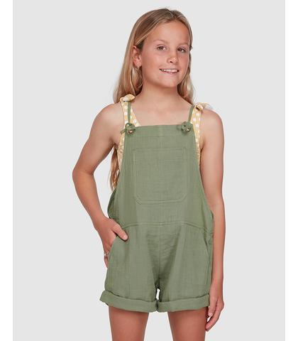 BILLABONG GIRLS MONTANA PLAYSUIT - OLIVE