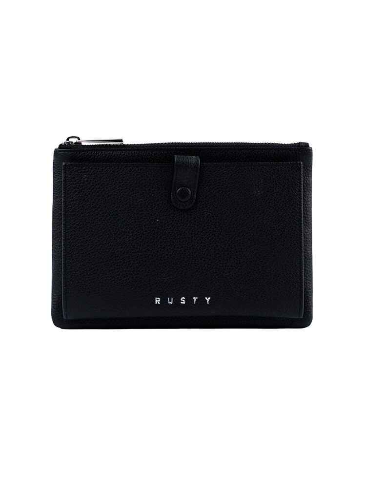 RUSTY LADIES GRACE LEATHER POUCH WALLET - BLACK - Womens-Accessories ...
