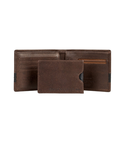 QUIKSILVER NEW CLASSICAL PLUS III LEATHER WALLET - Mens-Accessories ...