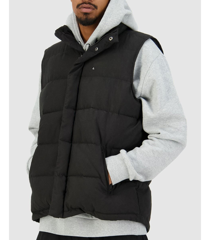 HUFFER MENS CLASSIC DOWN PUFFER VEST - BLACK - Mens-Tops : Sequence ...