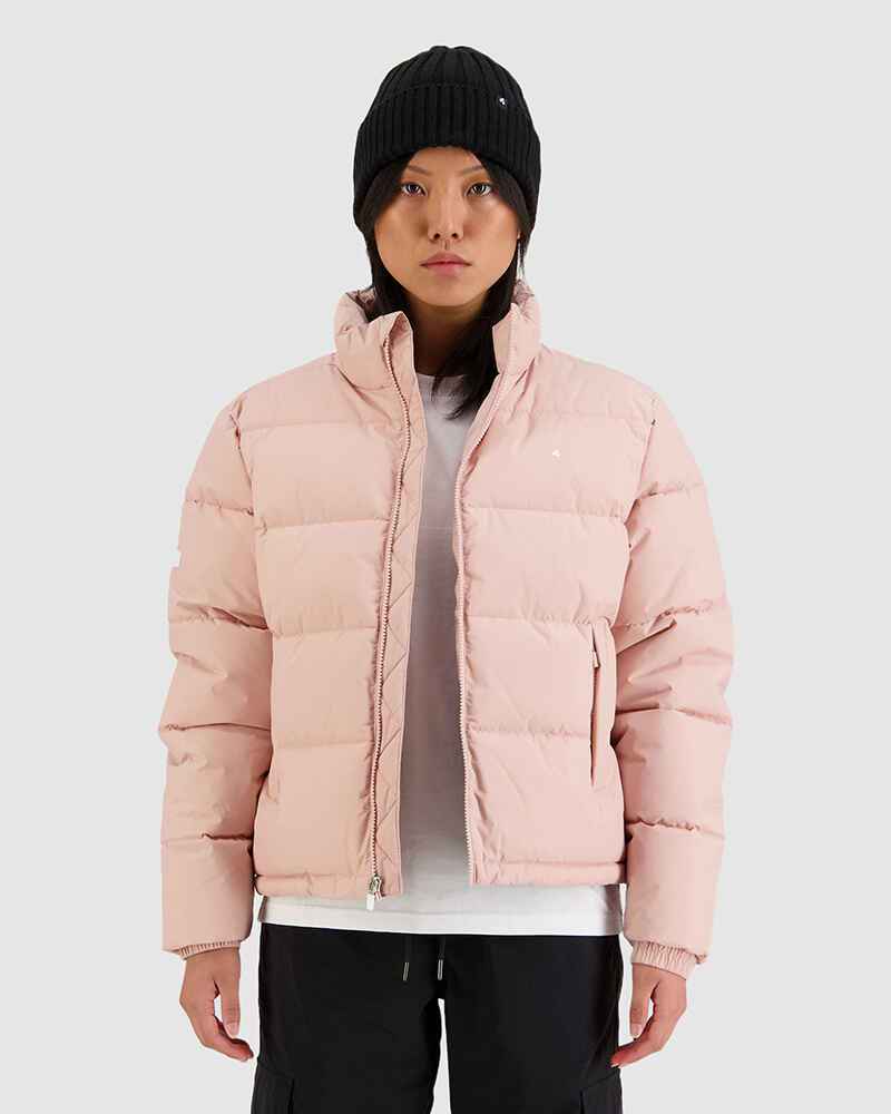 Dusky pink shop puffer jacket