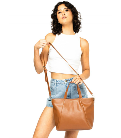 The elsewhere tie discount oversized tote in leather