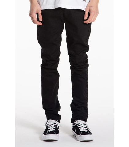 LOWER MENS LEANER JEAN - BLACK / WHITE TEEF