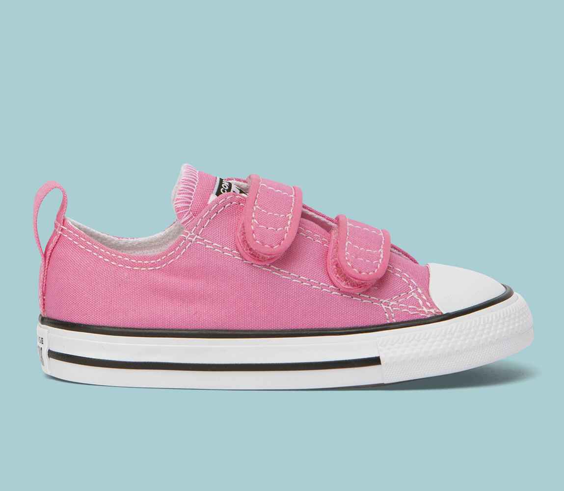 Pink velcro outlet converse