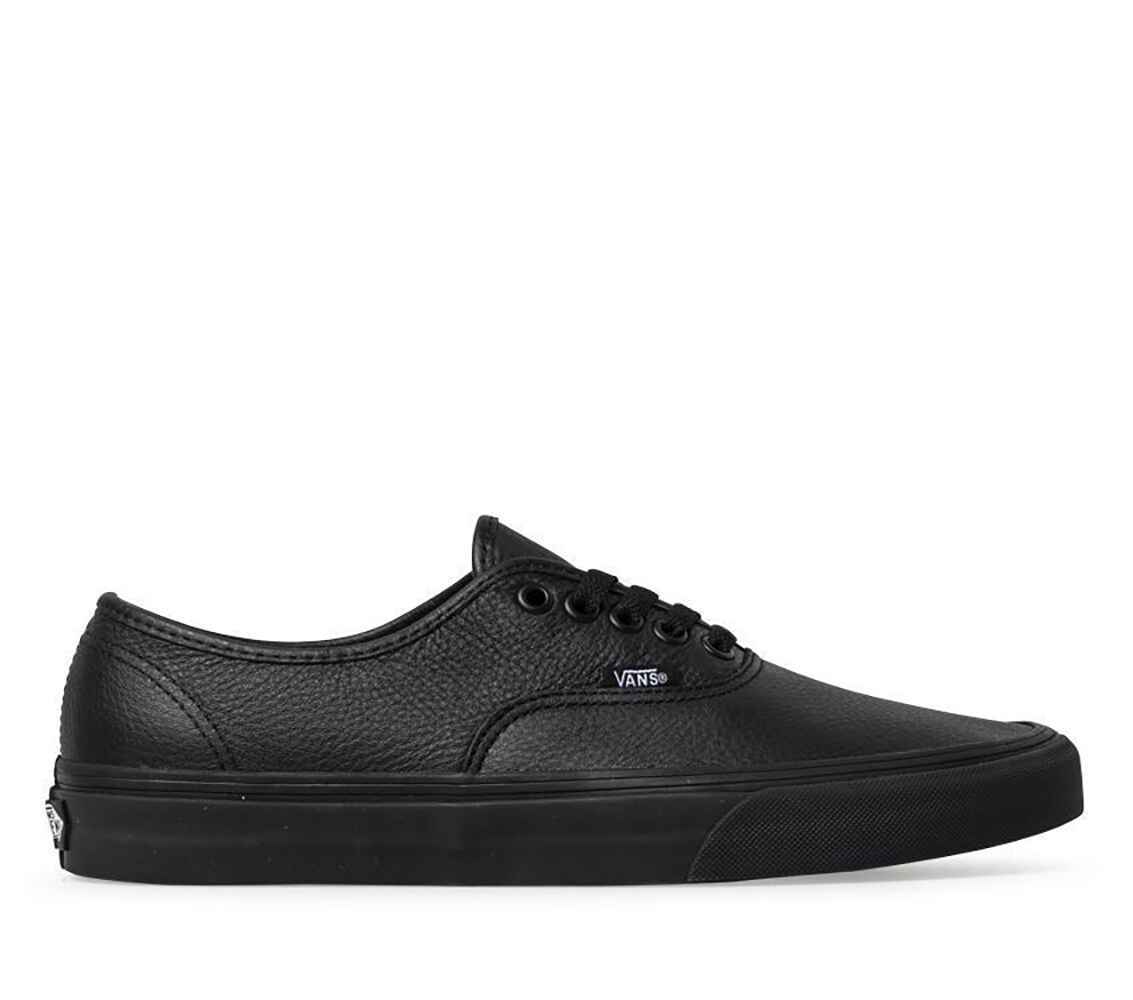 Black leather shoes clearance vans