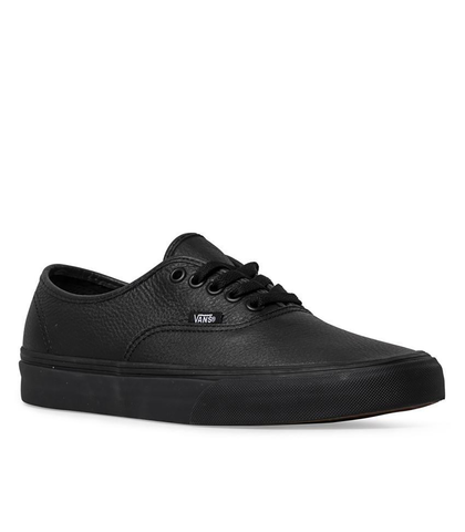 VANS AUTHENTIC LEATHER SHOE - BLACK / BLACK LEATHER - Footwear-Shoes ...