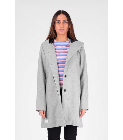 RPM LADIES MILFORD OVERCOAT - GREY MARL