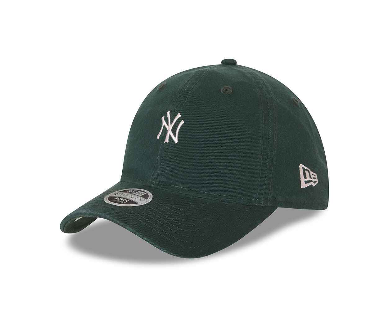 NEW ERA 920 CURVE PEAK CAP NY DARK GREEN PINK NEW ERA S18