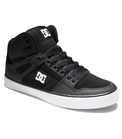 DC PURE HIGH-TOP SHOE - BLACK / BLACK / WHITE