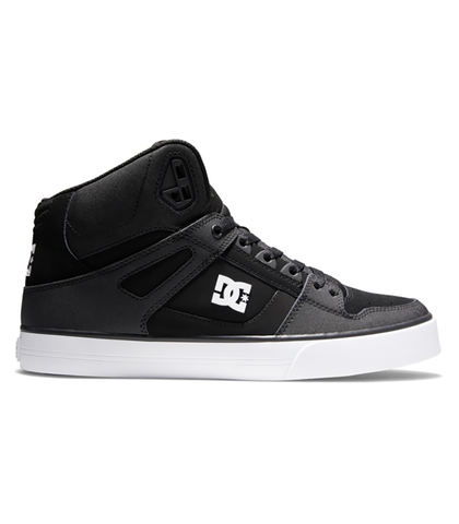 DC PURE HIGH-TOP SHOE - BLACK / BLACK / WHITE - Footwear-Shoes ...