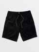 VOLCOM MENS FRICKIN ELASTIC WAIST SHORT - BLACK