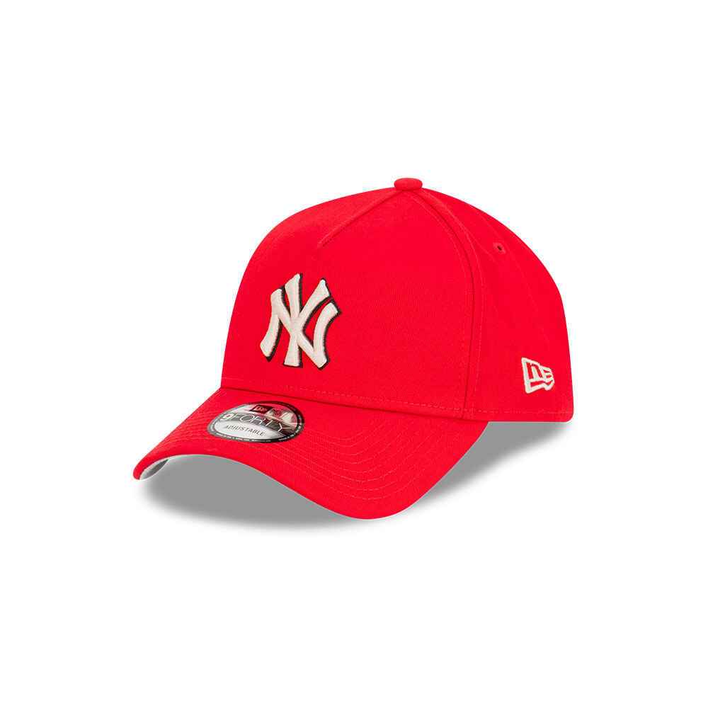 NEW ERA 940 A FRAME CAP - NY - SCARLET - - NEW ERA S22