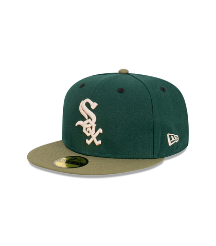 NEW ERA 5950 FLATPEAK FITTED CAP - CHICAGO - GREENS 