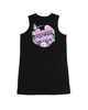 SANTA CRUZ GIRLS MUSHROOM MONARCH DOT TANK DRESS - BLACK