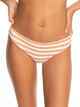 ROXY LADIES BEACH CLASSIC HIPSTER 2 BIKINI PANT - NUT / RAPTA STRIPE