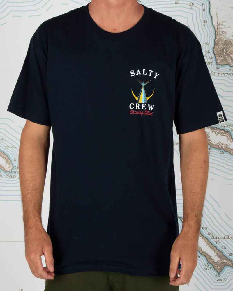 Salty Crew Mens Tailed Tee Black Mens Tops Sequence Surf Shop Salty Crew S22