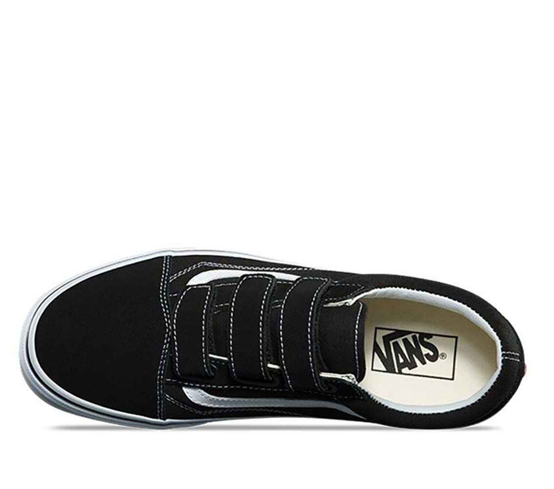 Black and white hotsell old skool velcro vans