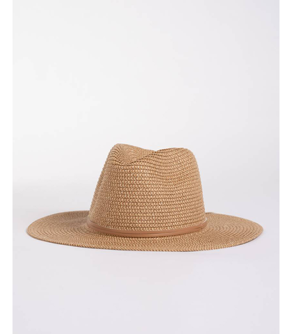 RUSTY LADIES GISELE STRAW HAT - NATURAL CARAMEL