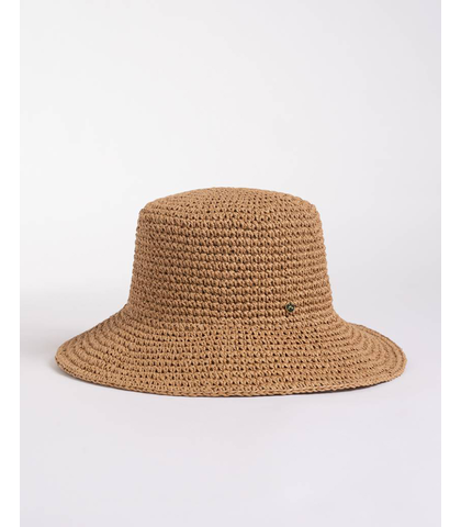 RUSTY LADIES ARIEL STRAW BUCKET HAT - CARAMEL - Womens-Accessories ...