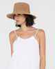 RUSTY LADIES ARIEL STRAW BUCKET HAT - CARAMEL