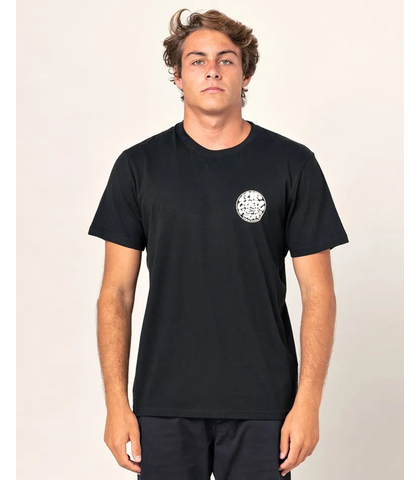 RIPCURL MENS WETSUIT ICON TEE - BLACK