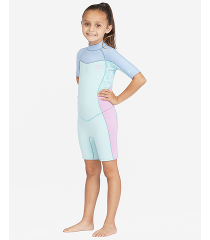 BILLABONG TODDLER GIRL 2MM SYNERGY SPRINGSUIT - ICEBERG