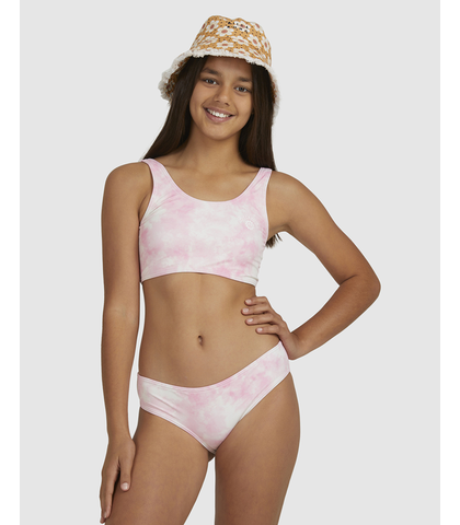 BILLABONG GIRLS PRETTY IN PINK CROP BIKINI SET - PINK