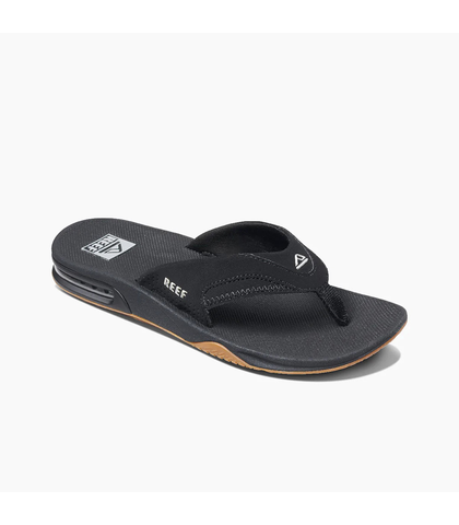 REEF FANNING JANDAL - BLACK / SILVER