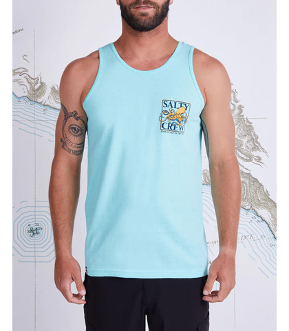 SALTY CREW MENS INK SLINGER SINGLET - SEA FOAM