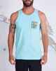 SALTY CREW MENS INK SLINGER SINGLET - SEA FOAM