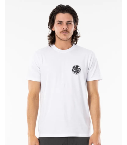 RIPCURL MENS WETSUIT ICON TEE - WHITE - Mens-Tops : Sequence Surf Shop ...