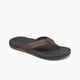 REEF MENS CUSHION PHANTOM LEATHER JANDAL - BLACK BROWN