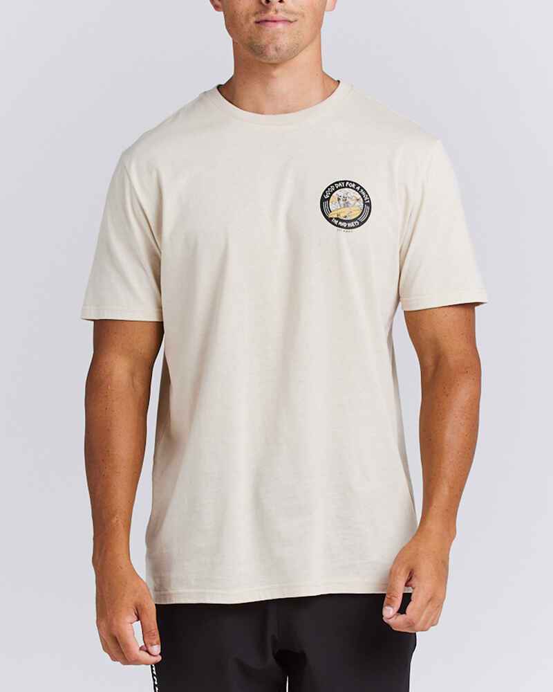 MAD HUEYS GOOD DAY S/S TEE CEMENT MensTops Sequence Surf Shop