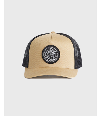 MAD HUEYS THE GOOD LIFE TWILL TRUCKER CAP - TAN