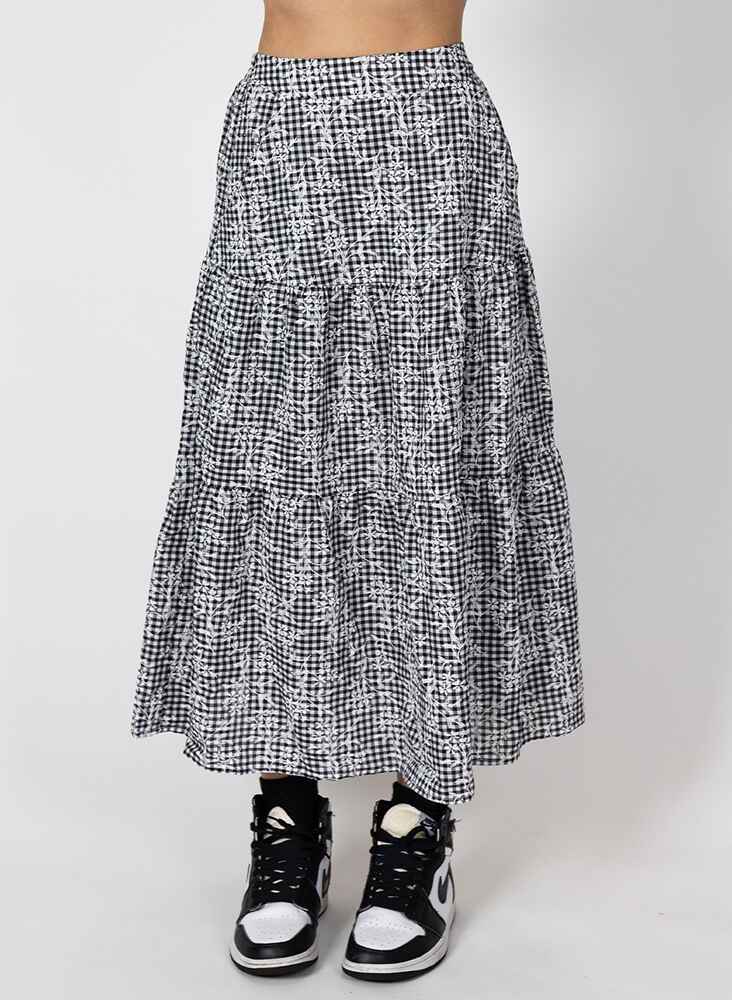 Gingham 2025 skirt ladies