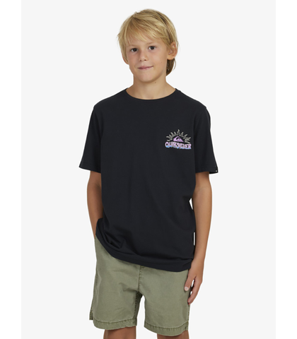 QUIKSILVER BOYS SNAKE WHISPERER TEE - BLACK