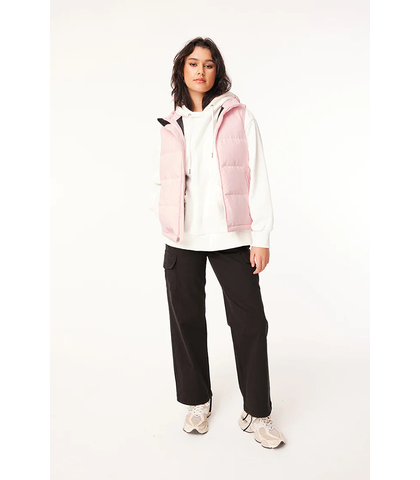 HUFFER LADIES CLASSIC DOWN PUFFER VEST - BLUSH PINK