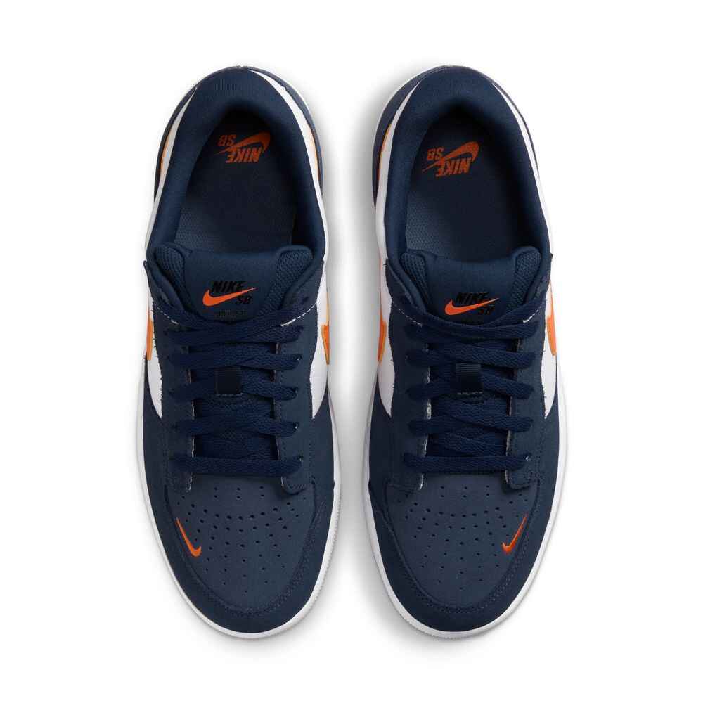 Navy and store orange shoes