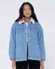 RUSTY LADIES DEMIN TRUCKER JACKET - BLUE LAGOON