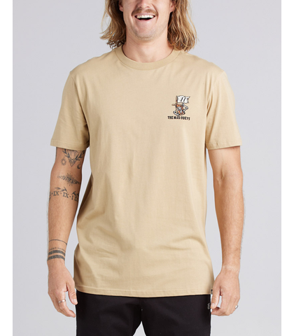 MAD HUEYS CAPTAIN HUEY S/S TEE - TAN