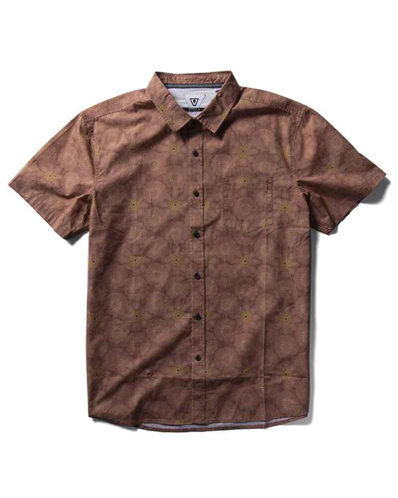 VISSLA MENS KERIKERI ECO S/S DRESS SHIRT - TERRACOTTA - Mens-Tops